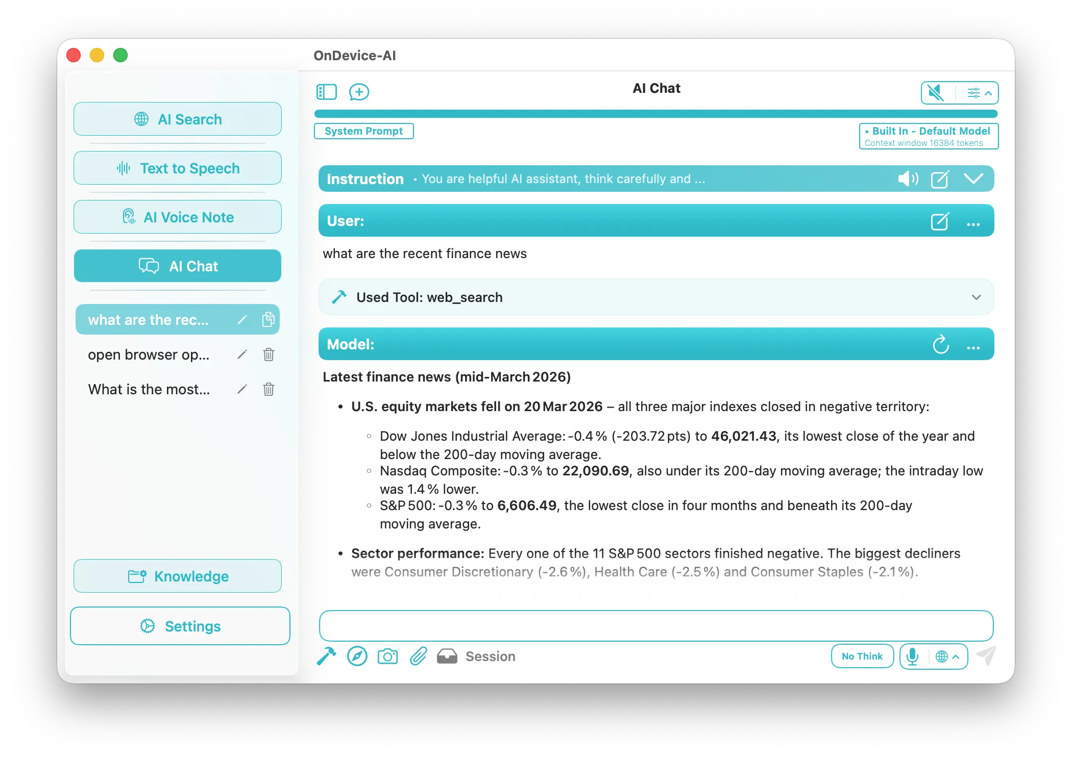 Web search answer with cited results on Mac