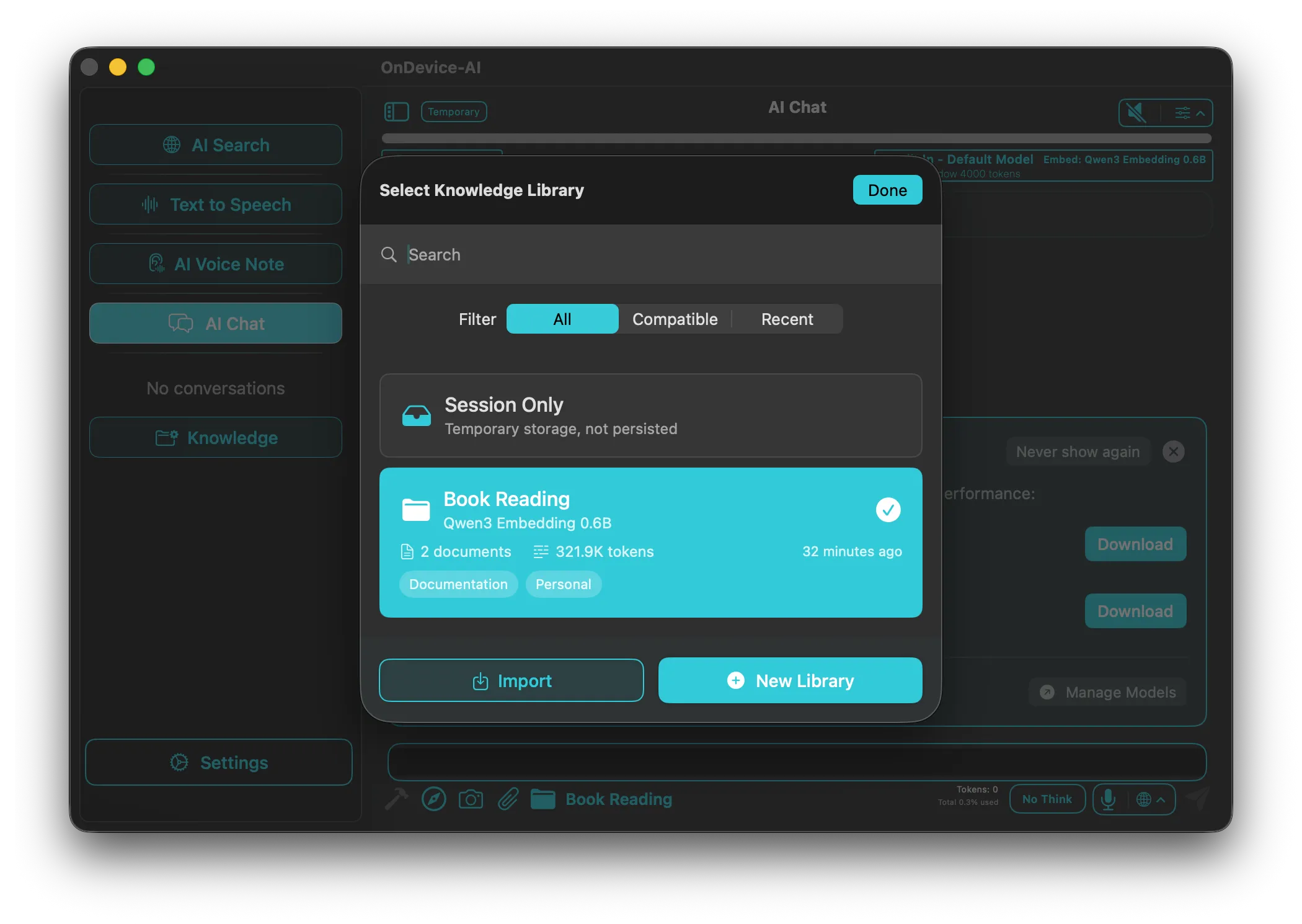 Knowledge Library AI Chat