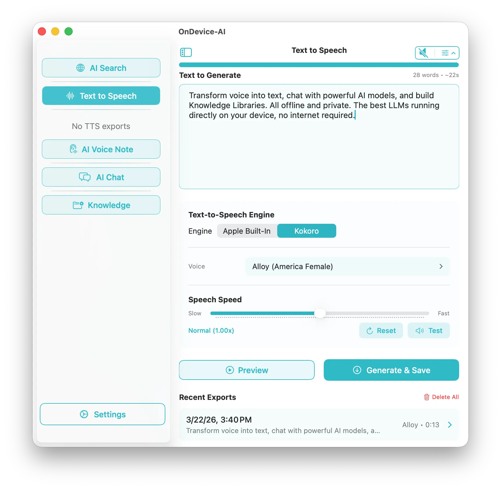 Text to speech playback controls on Mac